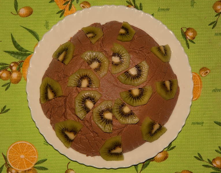 Шоколадно-банановий чізкейк без випічки