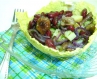 Грибний салат з картоплею в савойських човниках